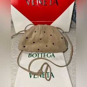 Bottega Veneta Mini Pouch Crystal Embellished Leather Crossbody Bag